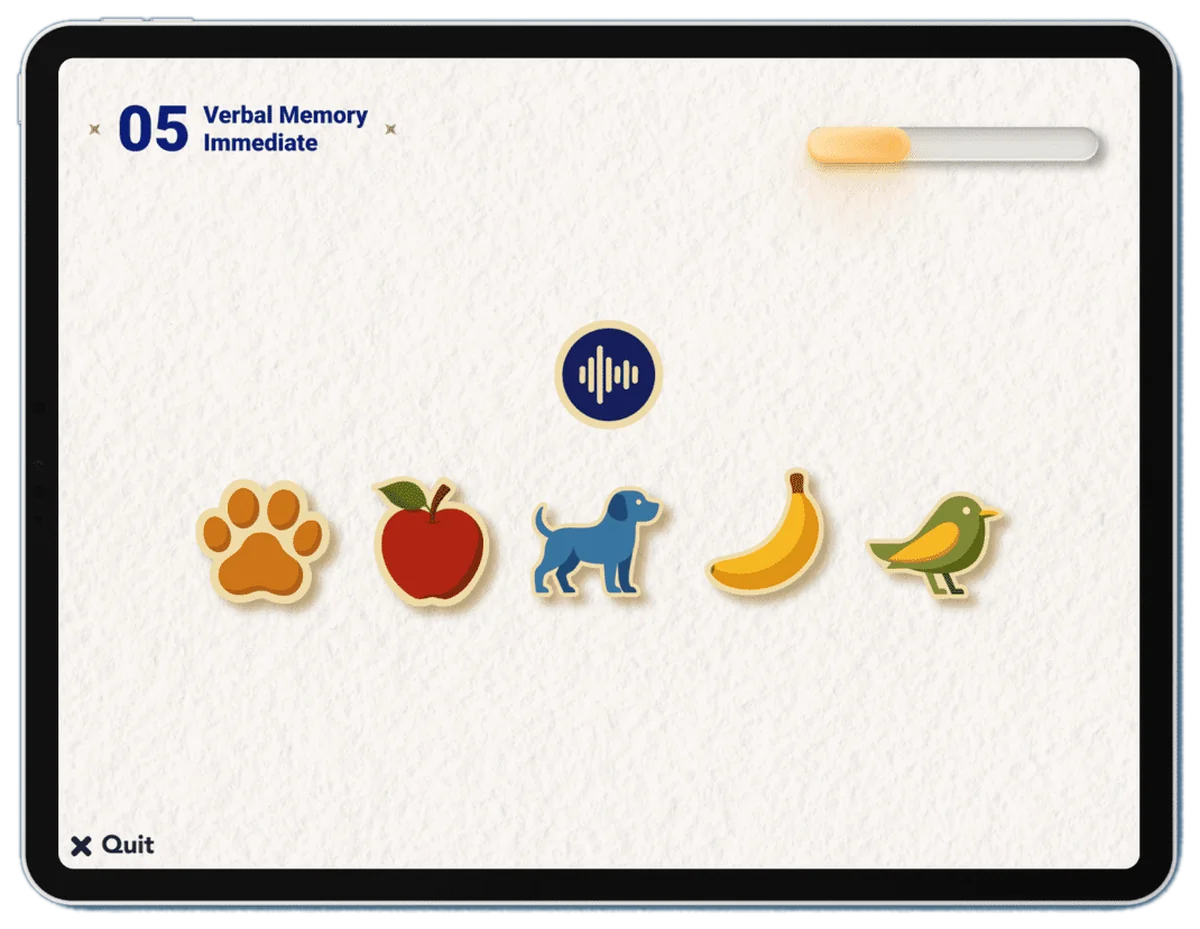 Pebble Skills Check: a live task screen